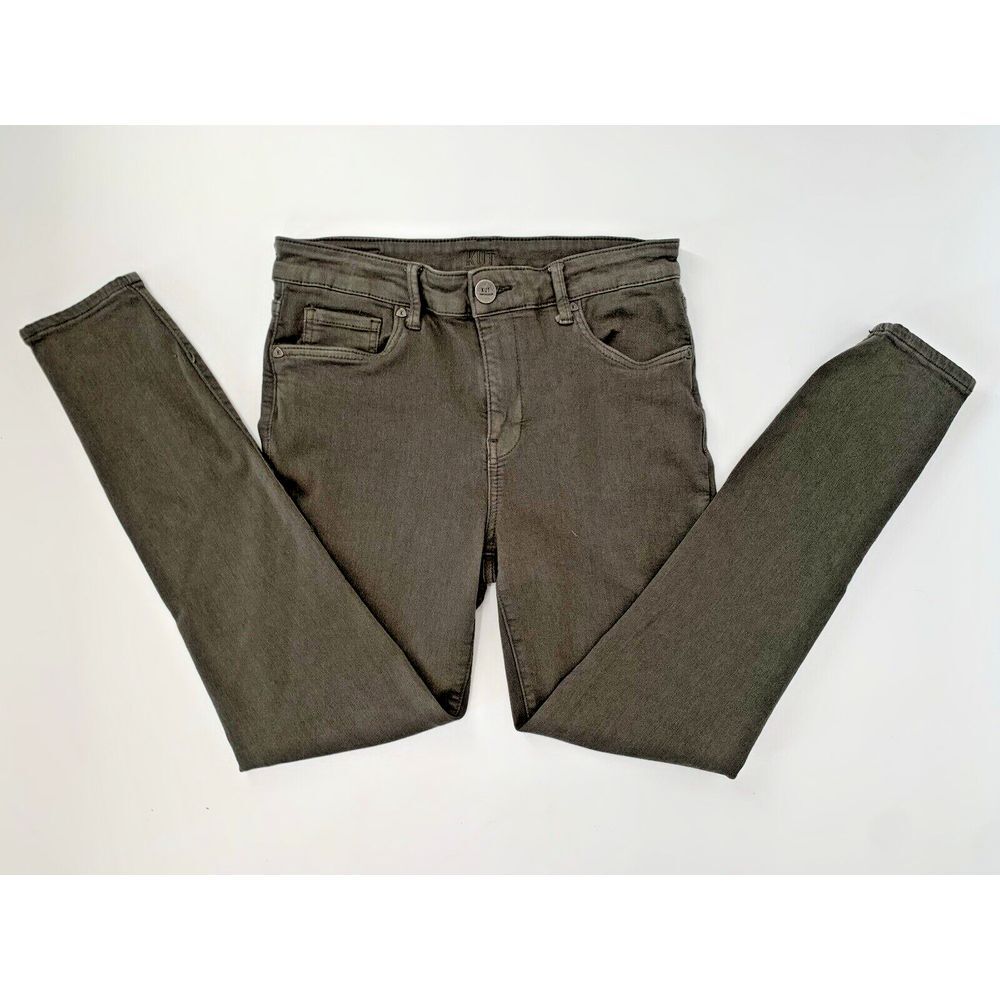KUT From The Kloth Army Green High Rise Ankle Skinny Stretch Womens Jeans Size 6